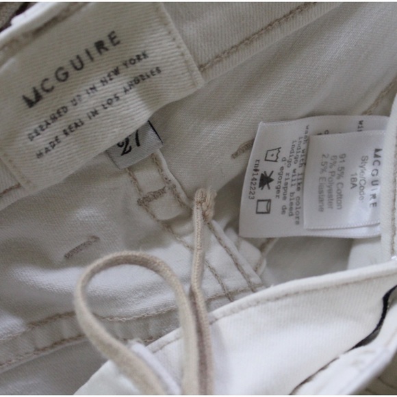 McGuire White Isabeli Mid Rise Lace Up Skinny Jeans 27 4 - Picture 9 of 10